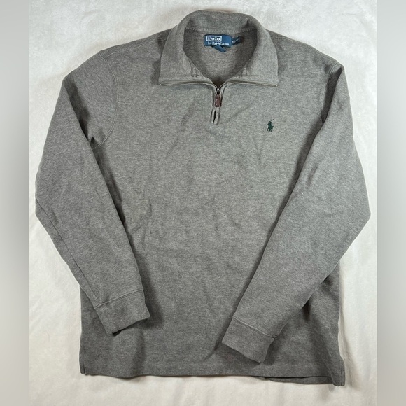 Polo Ralph Lauren XL Half Zip Soft Cotton Pullover Front Logo Sweater - Picture 1 of 8